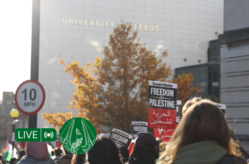  Pro-Palestine groups hold student walkout protest at the Parkinson Steps – as it happened
