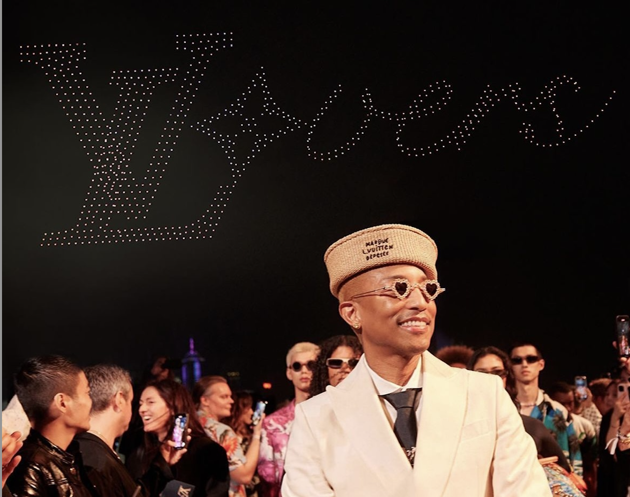 Pharrell Williams showcasing showcased his Men’s Pre-Fall 2024 collection for Louis Vuitton in Hong Kong / Photo taken from @louisvuitton via Instagram