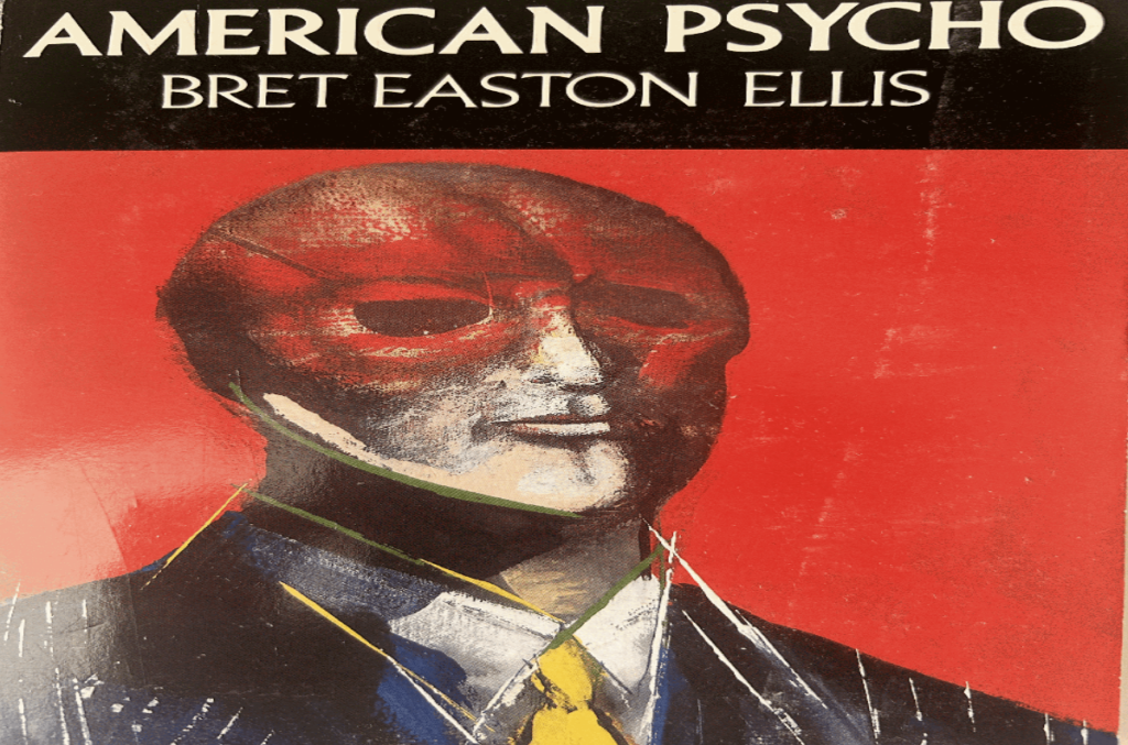 Image of front cover for Bret Easton Ellis' American Psycho novel.
