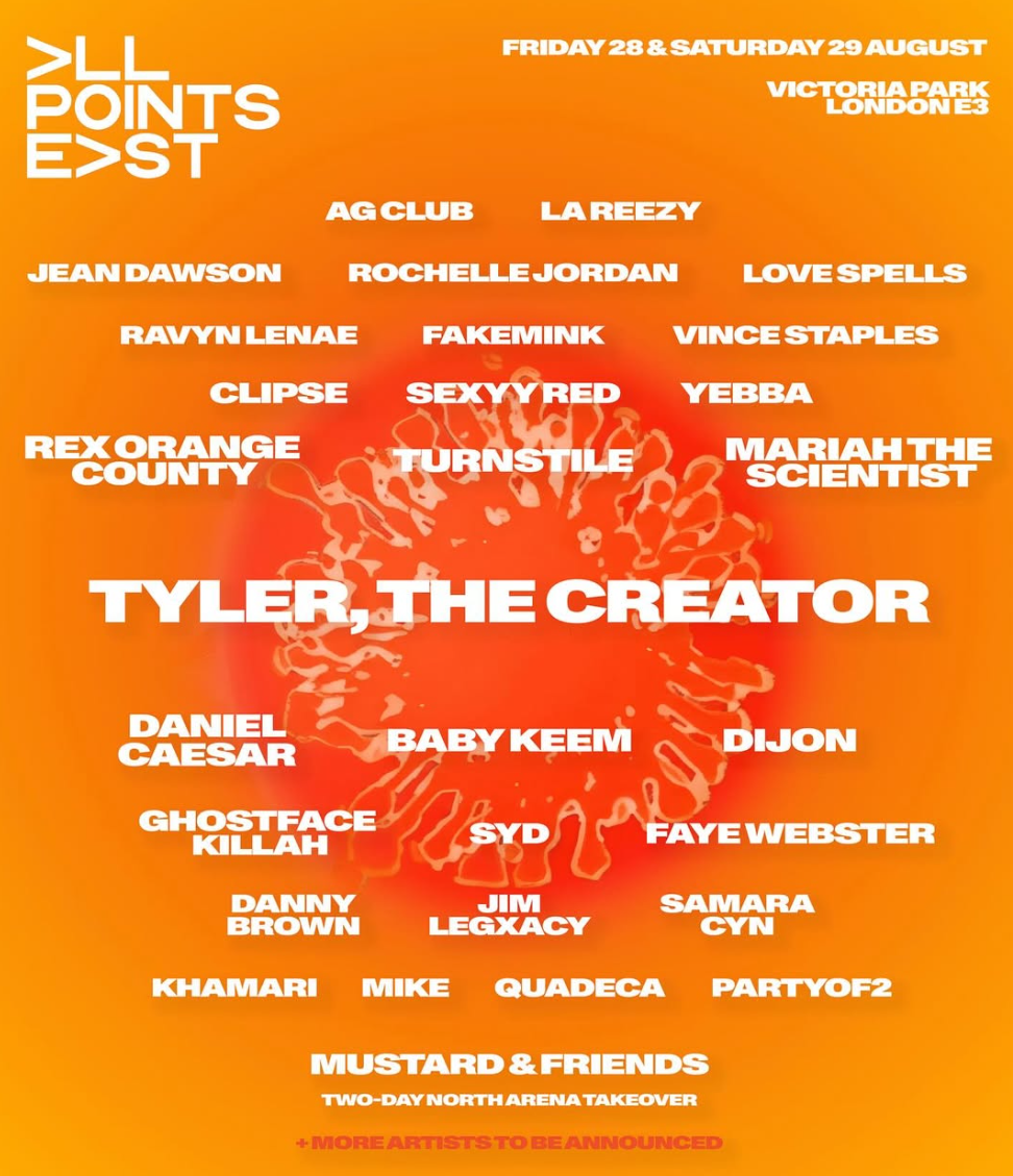 Lineup announcement for 2026 edition of London-based music festival All Points East