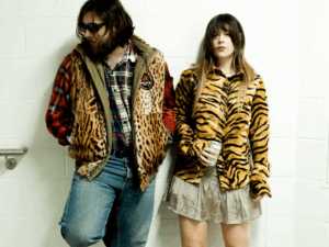 Silver Gore pose backstage before a gig