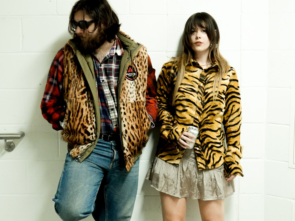 Silver Gore pose backstage before a gig