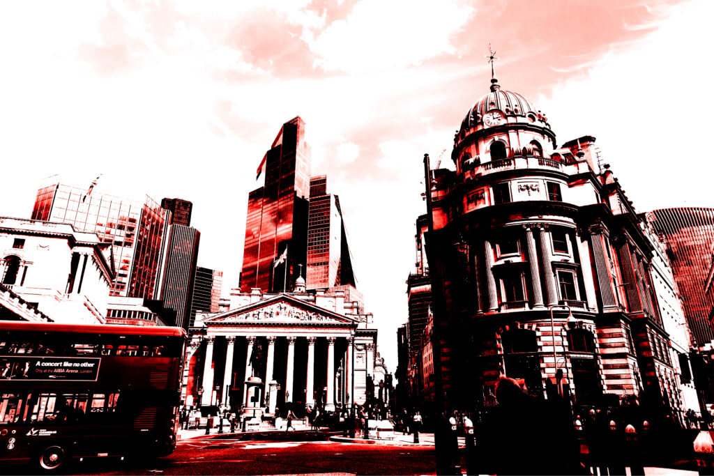 A image of famous buildings in London