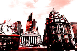 A image of famous buildings in London