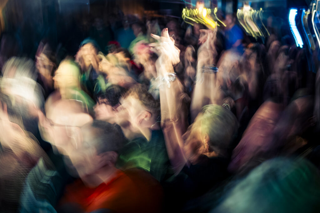 Crowd watching Adult DVD play at The Wardrobe at Live at Leeds in the City 2025