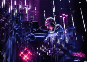 Thom Yorke of Radiohead performing live