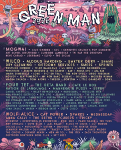 Festival line-up poster for Green Man 2026.