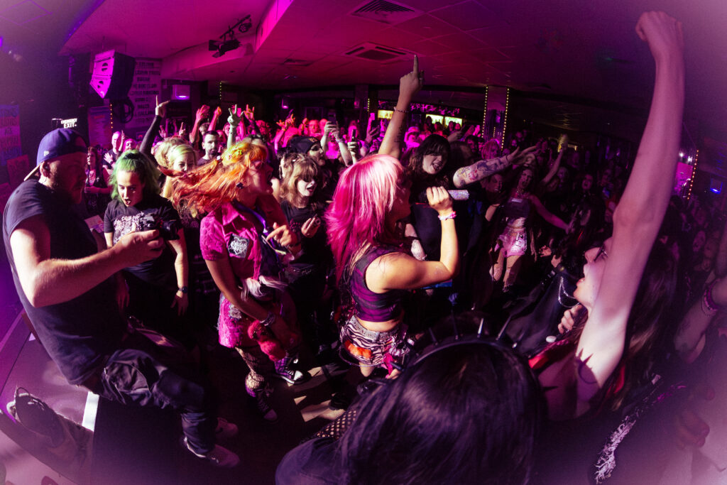 Delilah Bon performs in the crowd at Brudenell Social Club